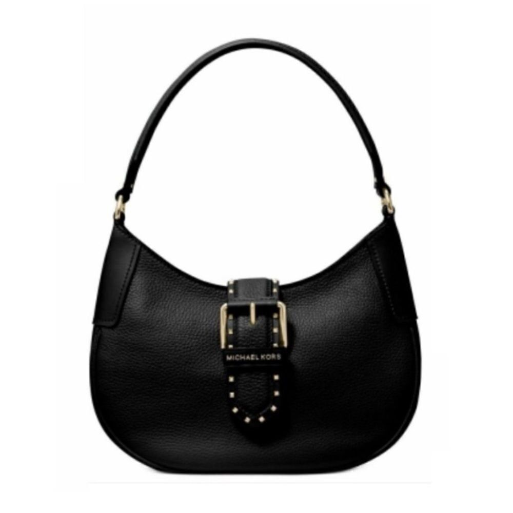 Michael Kors Womens Lillian Bag Black Leather EUC